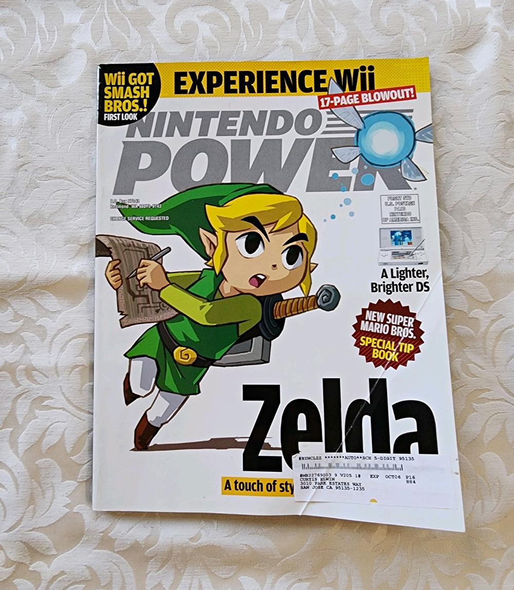 Nintendo Power October 2006 Issue 1 Zelda Experience Wii New Super Mario Bros.